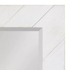 Specchio da parete rettangolare in legno bianco a listelli rustici 24" x 30"