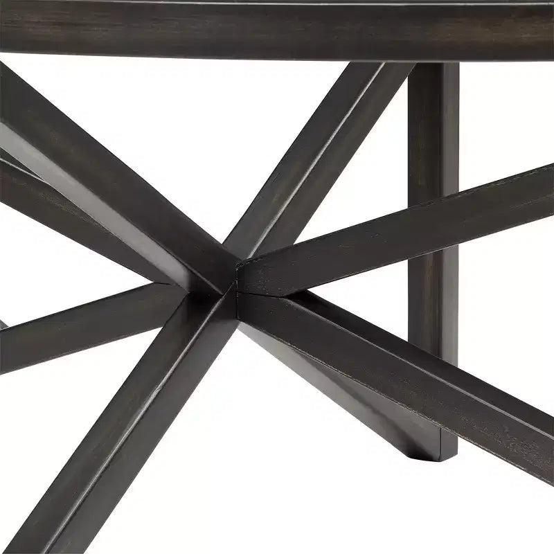 Tavolino da Caffè Rotondo/Ovale con Piano in Vetro Temperato e Base in Legno