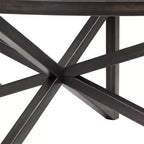 Tavolino da Caffè Rotondo/Ovale con Piano in Vetro Temperato e Base in Legno