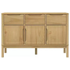 Credenza in legno massello di pino con cassetti e ante
