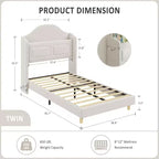 Struttura Letto Singolo con Testiera Imbottita in Velluto a Fascia Laterale, Luci LED e Contenitore