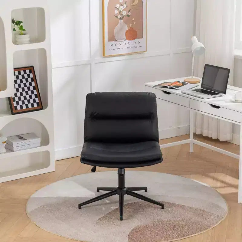Adjustable Swivel Office Chair with Wide Seat