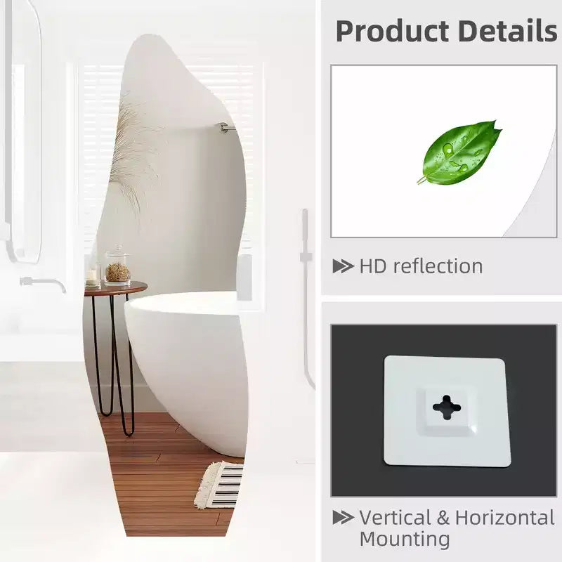 Frameless Stone-Shape Wall Mirror