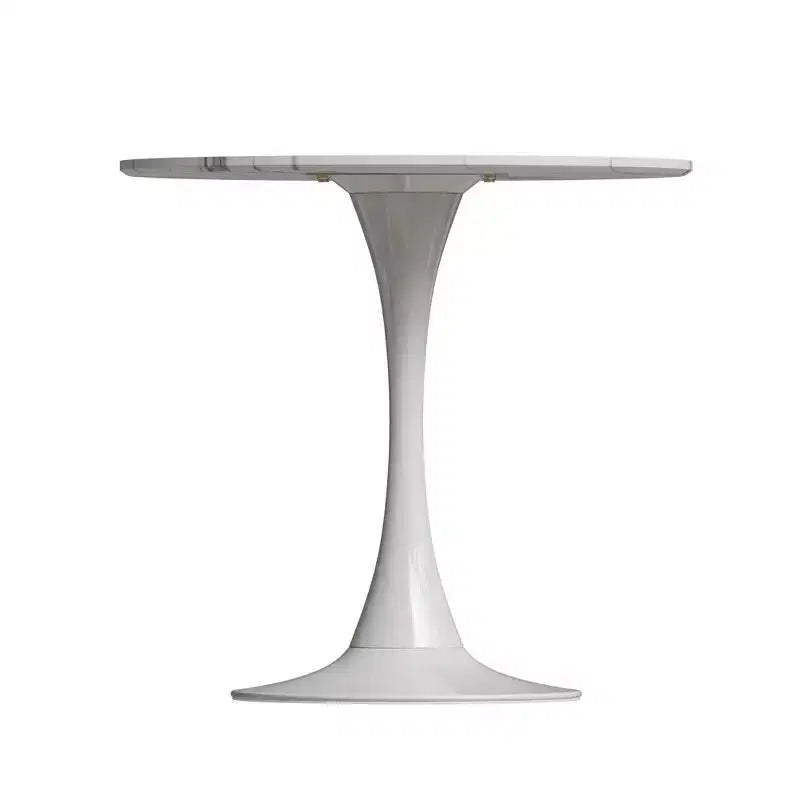 Tavolo da pranzo rotondo piccolo con base in metallo