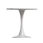 Tavolo da pranzo rotondo piccolo con base in metallo