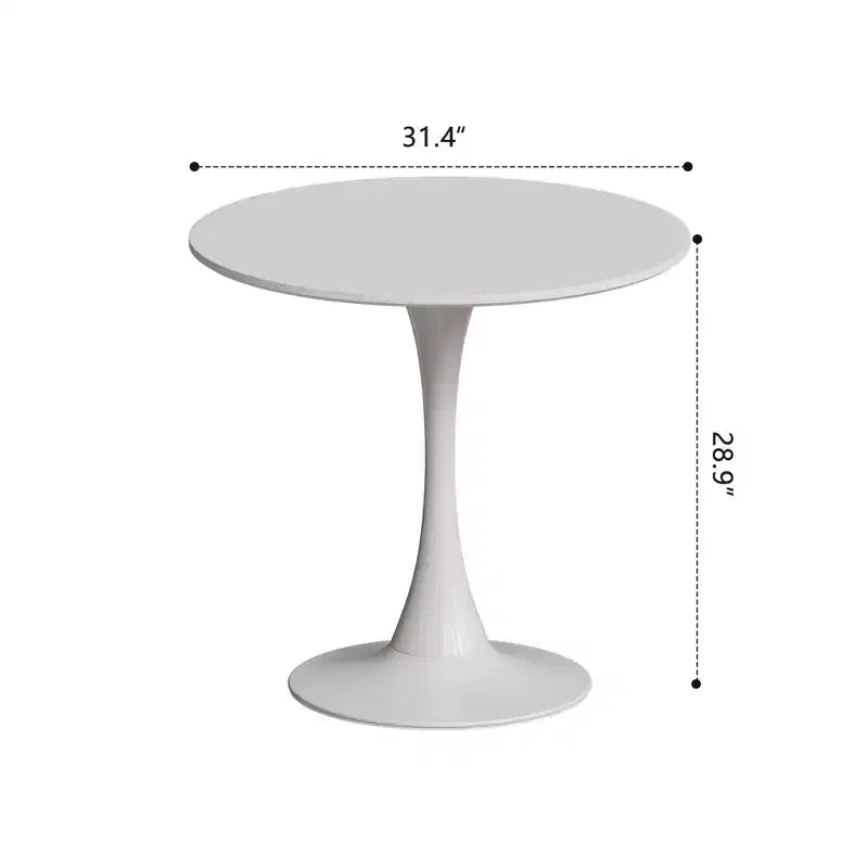 Tavolo da pranzo rotondo piccolo con base in metallo