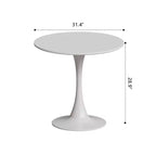 Tavolo da pranzo rotondo piccolo con base in metallo