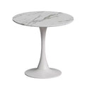 Tavolo da pranzo rotondo piccolo con base in metallo