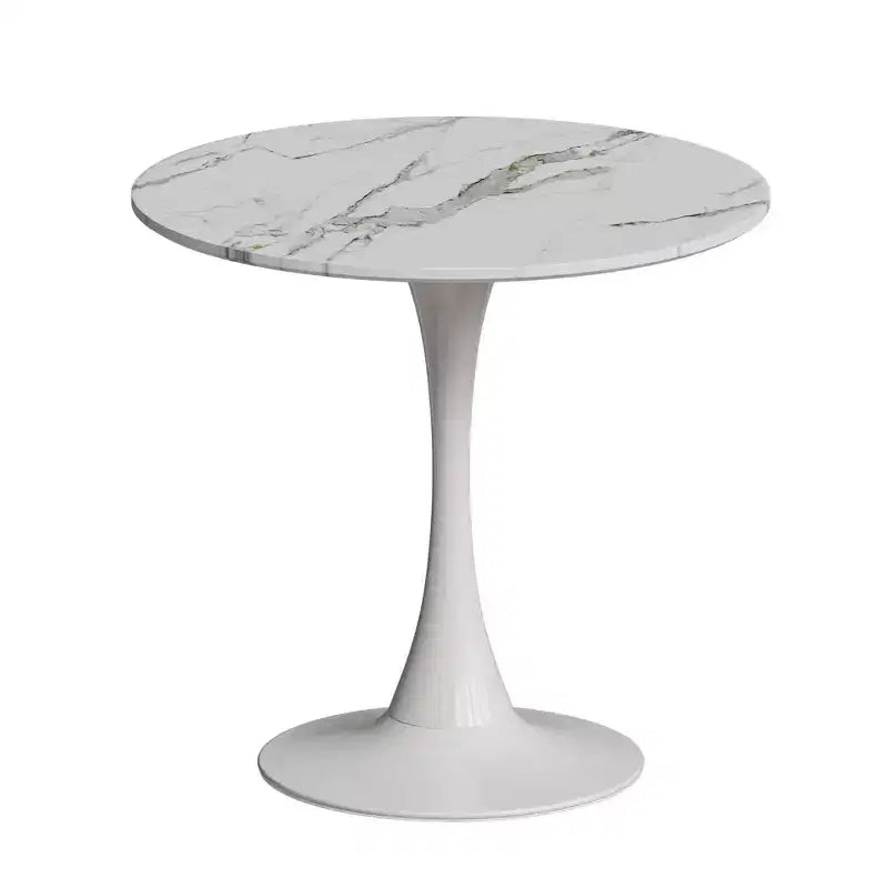 Small Round Dining Table with Metal Base