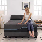 Materasso in memory foam con gel e rame, altezza media, 35,5 cm
