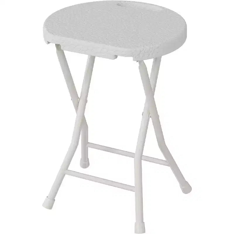 18 Inch Folding Stool Chair with Handle, Portable Round Foldable Stool, Non-Slip Feet, for Dorm and Kitchen