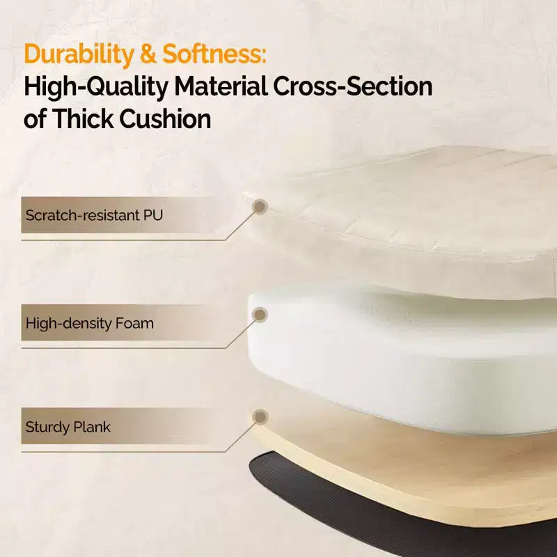Sedia Criss Cross con braccioli ribaltabili, ruote e seduta ampia – Bianco avorio