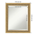 Specchio da Parete per Bagno Carter Dark Gold con Cornice in Legno Smussato