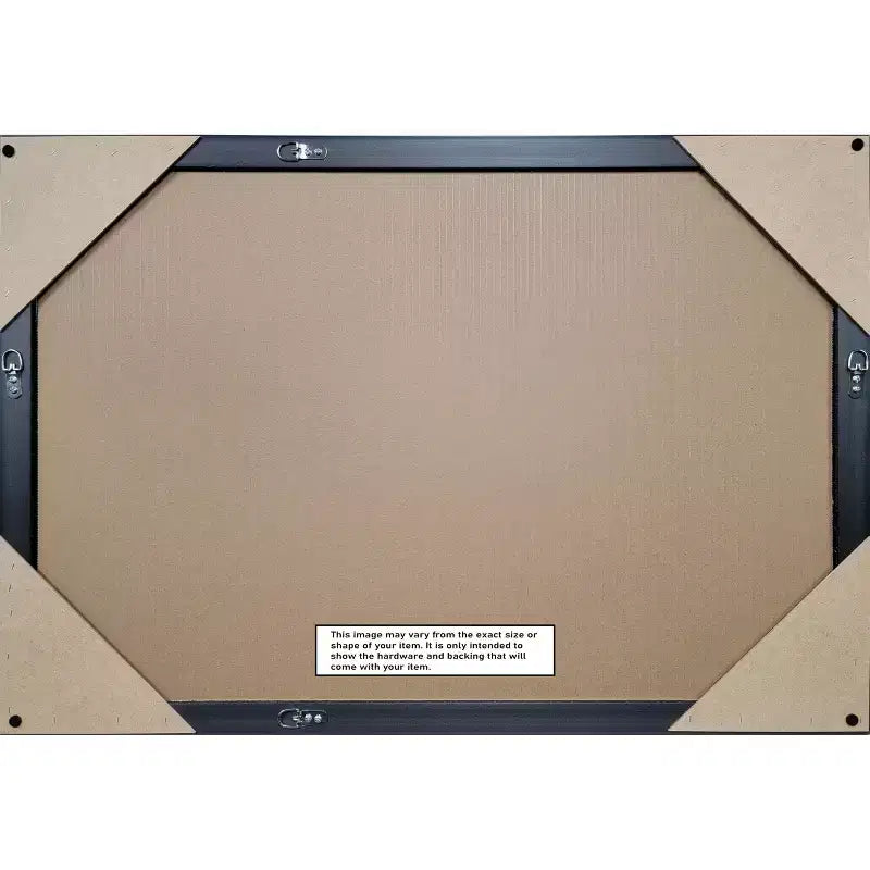 Specchio da Parete per Bagno Carter Dark Gold con Cornice in Legno Smussato