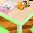 Set Tavolo e 4 Sedie per Bambini con Altezza Regolabile