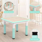 Set Tavolo e 4 Sedie per Bambini con Altezza Regolabile