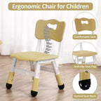 Set Tavolo e 4 Sedie per Bambini con Altezza Regolabile