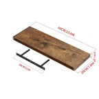 Mensole Galleggianti in Legno, Set da 2 – Mensole da Parete Rustiche per Camera da Letto, Marroni
