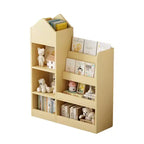 Libreria in Legno per Bambini e Organizer per Giocattoli con Cesti e Scaffali Aperti