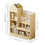 Libreria in Legno per Bambini e Organizer per Giocattoli con Cesti e Scaffali Aperti