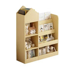 Libreria in Legno per Bambini e Organizer per Giocattoli con Cesti e Scaffali Aperti
