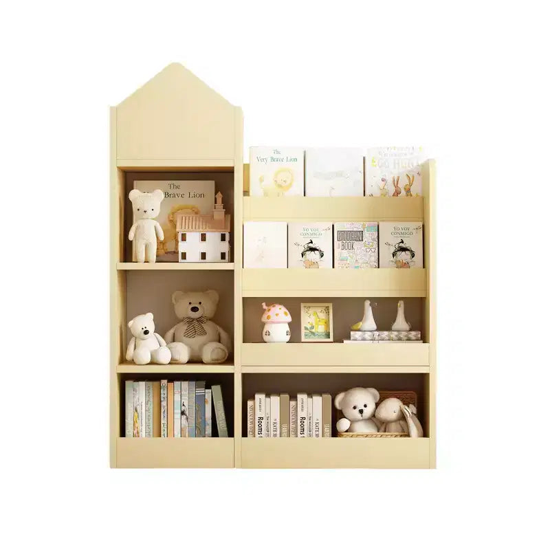 Libreria in Legno per Bambini e Organizer per Giocattoli con Cesti e Scaffali Aperti