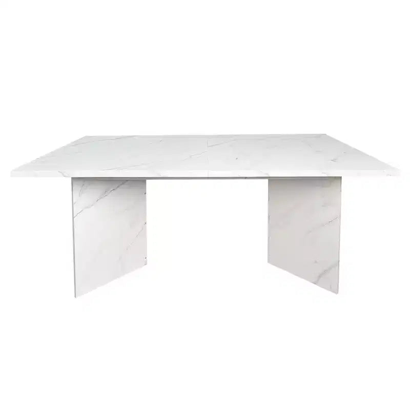 78.7" Extendable Rectangular Dining Table, Seats 6–10, White
