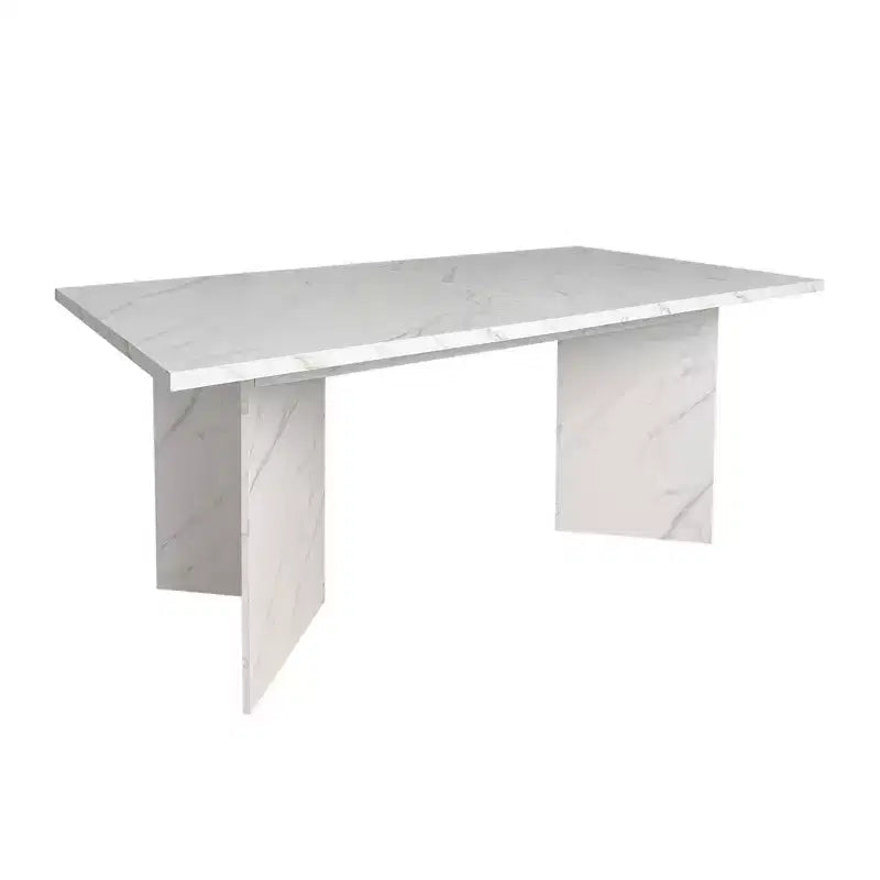 Tavolo da pranzo rettangolare allungabile da 200 cm, 6-10 posti, bianco