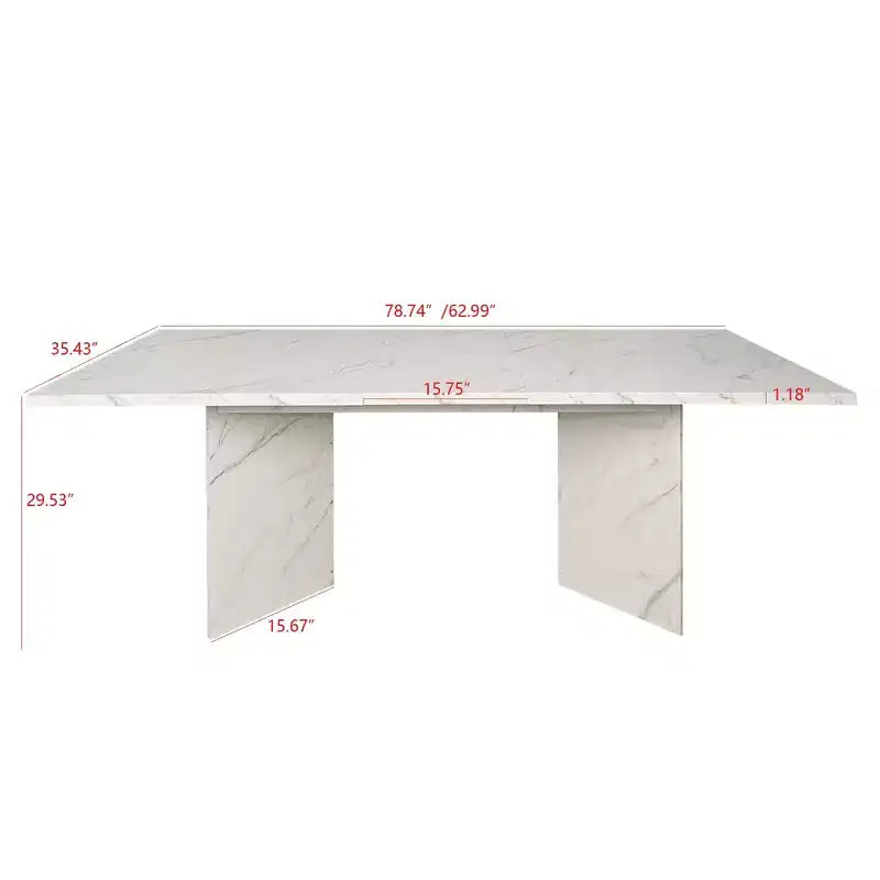 Tavolo da pranzo rettangolare allungabile da 200 cm, 6-10 posti, bianco