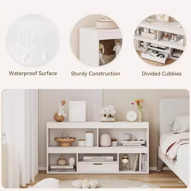 5-Cube Kids Storage Organizer with Drawer