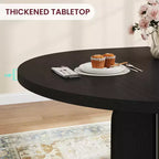 Tavolo da pranzo rotondo allungabile, 119–160 cm, 4-8 posti, piano in legno