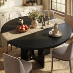 Tavolo da pranzo rotondo allungabile, 119–160 cm, 4-8 posti, piano in legno