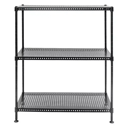 Scaffale a 3 ripiani in metallo perforato, 30,5 cm P x 61 cm L x 71 cm A