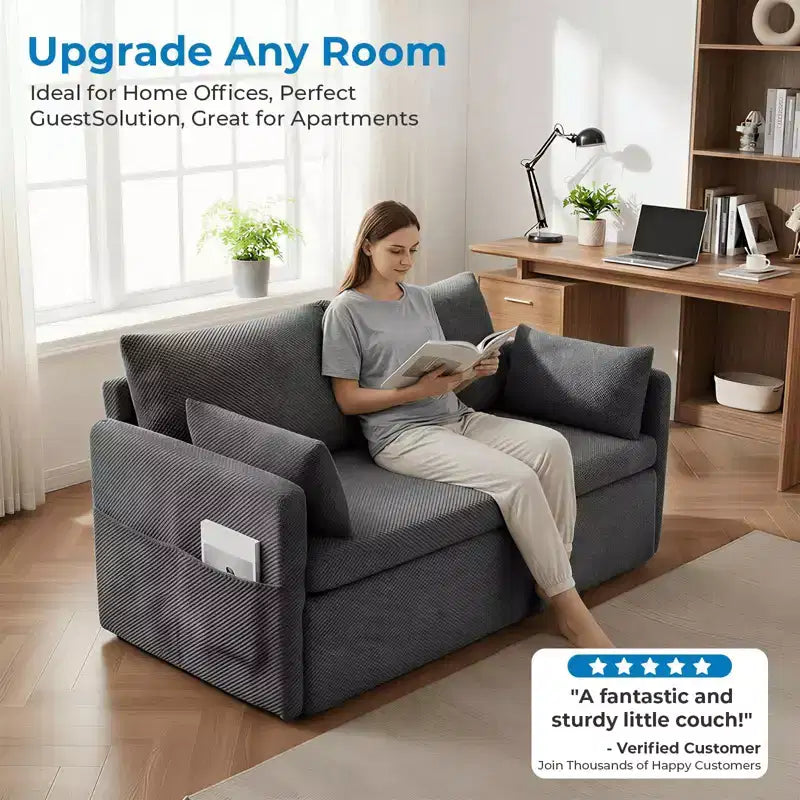 Divano letto convertibile con schienale regolabile, Bubble Fleece