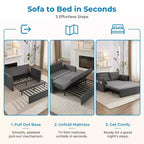 Divano letto convertibile con schienale regolabile, Bubble Fleece