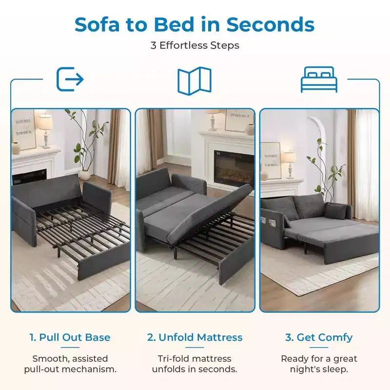 Divano letto convertibile con schienale regolabile, Bubble Fleece
