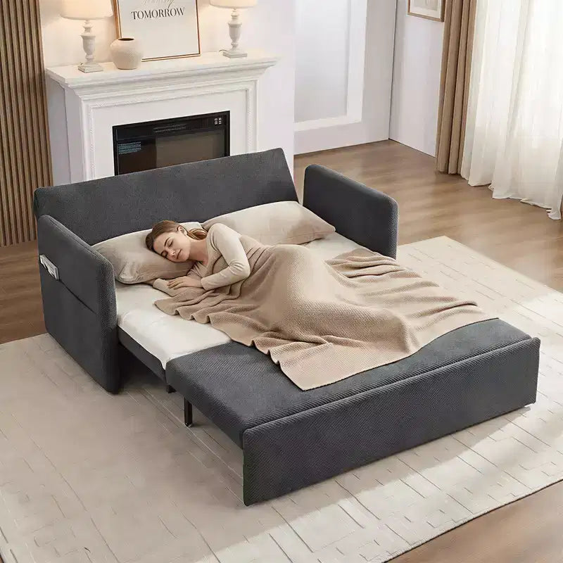 Divano letto convertibile con schienale regolabile, Bubble Fleece