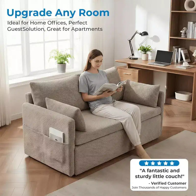 Divano letto convertibile con schienale regolabile, Bubble Fleece