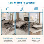 Divano letto convertibile con schienale regolabile, Bubble Fleece