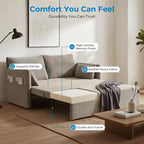 Divano letto convertibile con schienale regolabile, Bubble Fleece