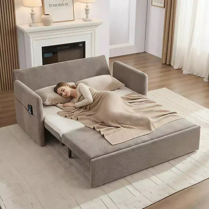 Divano letto convertibile con schienale regolabile, Bubble Fleece