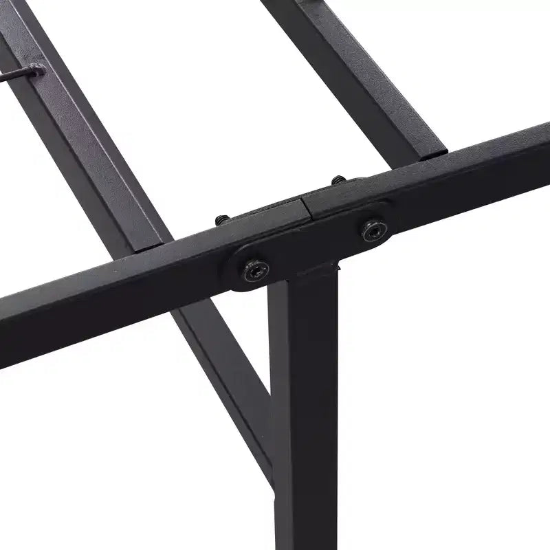 Telaio letto pieghevole in metallo con spazio contenitore sottostante, nessuna rete necessaria, misure Queen/King