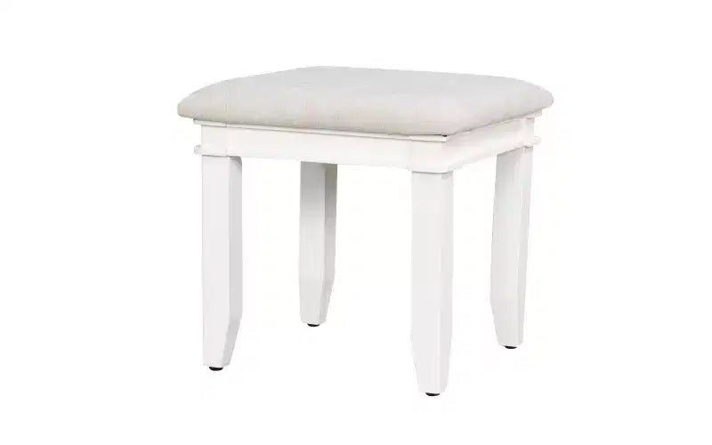 Toeletta moderna da 48 pollici con specchio illuminato, 7 cassetti, sgabello abbinato per camera da letto, finitura beige chiaro