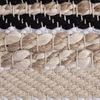 Pouf ottomano quadrato – Beige e Scala di grigi, Fodera rimovibile