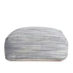 Pouf quadrato in tessuto grigio