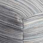 Pouf quadrato in tessuto grigio