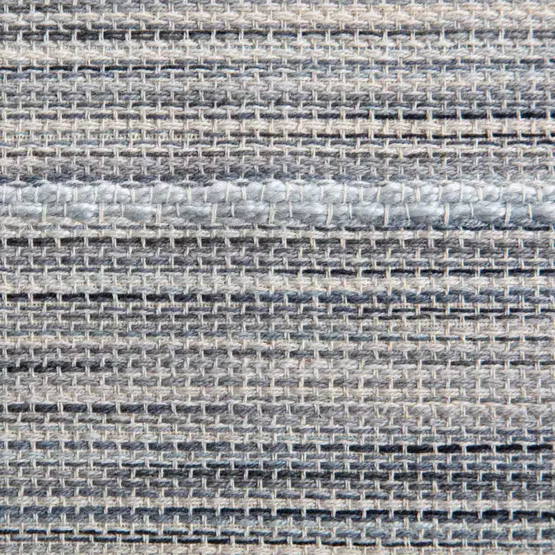 Gray Square Woven Ottoman