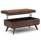 Tavolino contenitore/pouf grande con piano sollevabile