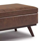 Tavolino contenitore/pouf grande con piano sollevabile