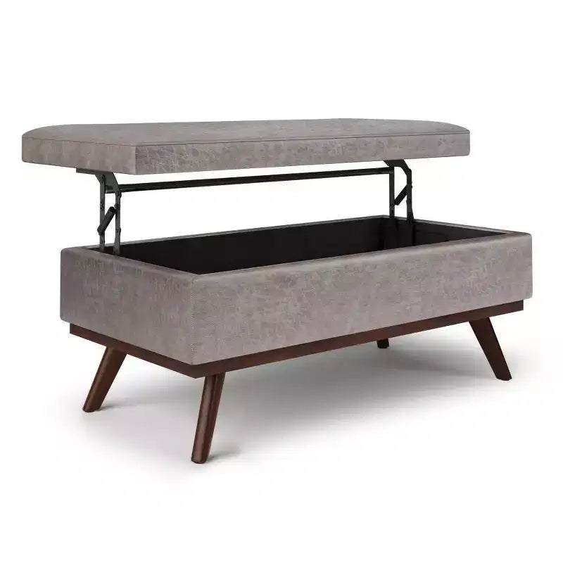 Tavolino contenitore/pouf grande con piano sollevabile